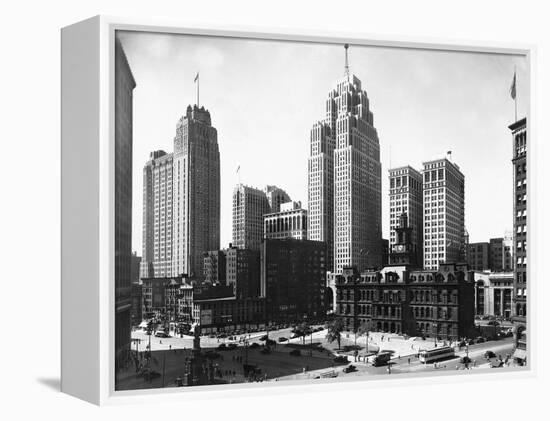 Mall Street in Detroit, Michigan-null-Framed Premier Image Canvas