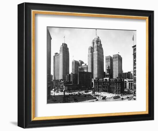 Mall Street in Detroit, Michigan-null-Framed Photographic Print