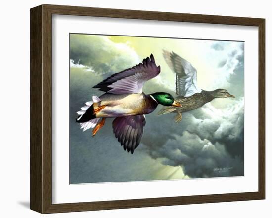 Mallards in Flight-Spencer Williams-Framed Giclee Print