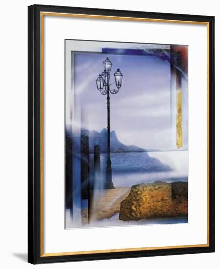 Mallorca Lamp Post-W^ Reinshagen-Framed Art Print