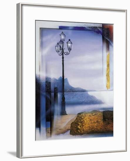 Mallorca Lamp Post-W^ Reinshagen-Framed Art Print