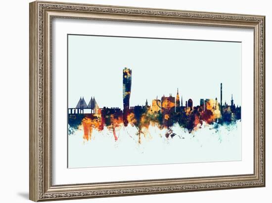 Malmo Sweden Skyline-Michael Tompsett-Framed Art Print