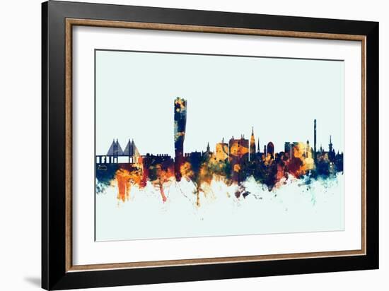 Malmo Sweden Skyline-Michael Tompsett-Framed Art Print