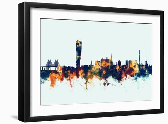 Malmo Sweden Skyline-Michael Tompsett-Framed Art Print