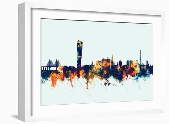 Malmo Sweden Skyline-Michael Tompsett-Framed Art Print