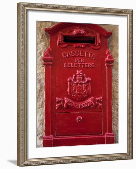 Malta, Europe, a Coloured Letter Box, Normally Found in Village or Town Cores Complimenting Colourf-Ken Scicluna-Framed Photographic Print