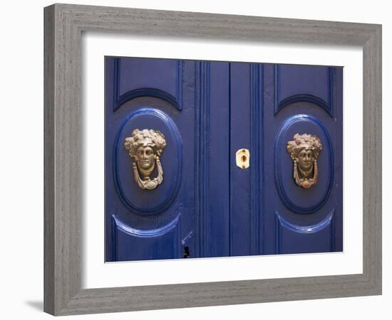 Malta, Europe, Ornamental Door Knobs Found on an Old House in Rabat-Ken Scicluna-Framed Photographic Print