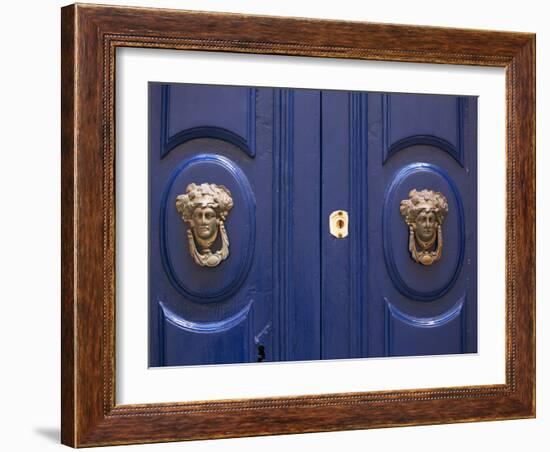 Malta, Europe, Ornamental Door Knobs Found on an Old House in Rabat-Ken Scicluna-Framed Photographic Print