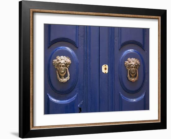 Malta, Europe, Ornamental Door Knobs Found on an Old House in Rabat-Ken Scicluna-Framed Photographic Print