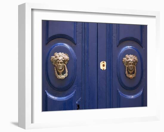 Malta, Europe, Ornamental Door Knobs Found on an Old House in Rabat-Ken Scicluna-Framed Photographic Print