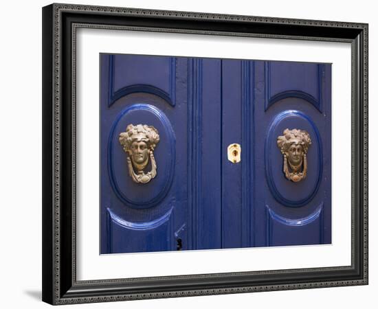 Malta, Europe, Ornamental Door Knobs Found on an Old House in Rabat-Ken Scicluna-Framed Photographic Print