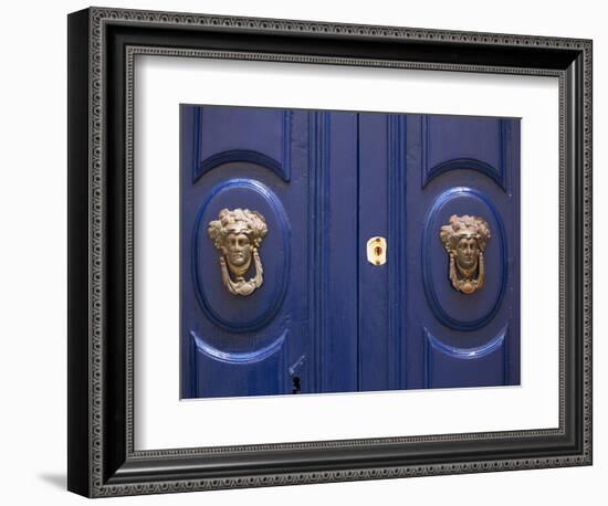 Malta, Europe, Ornamental Door Knobs Found on an Old House in Rabat-Ken Scicluna-Framed Photographic Print