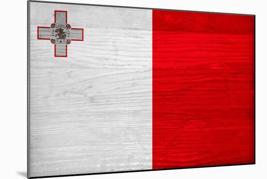Malta Flag Design with Wood Patterning - Flags of the World Series-Philippe Hugonnard-Mounted Art Print