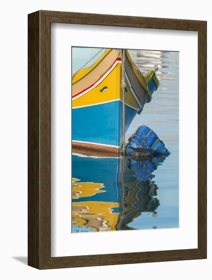 Malta, Marsaxlokk, traditional fishing boat detail-Rob Tilley-Framed Photographic Print