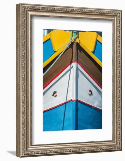 Malta, Marsaxlokk, Traditional Fishing Boat Detail-Rob Tilley-Framed Photographic Print