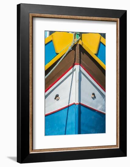 Malta, Marsaxlokk, Traditional Fishing Boat Detail-Rob Tilley-Framed Photographic Print