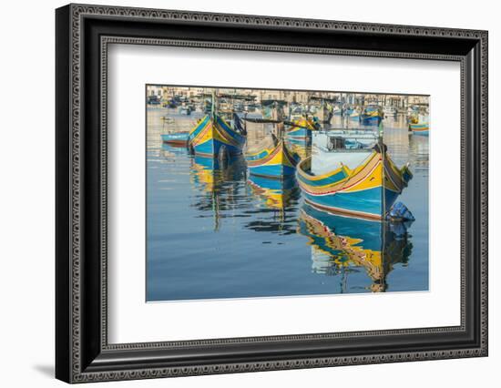 Malta, Marsaxlokk, Traditional Fishing Boats-Rob Tilley-Framed Photographic Print