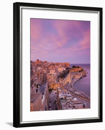 Malta, Valletta, City View from Upper Barrakka Gardens-Walter Bibikow-Framed Photographic Print