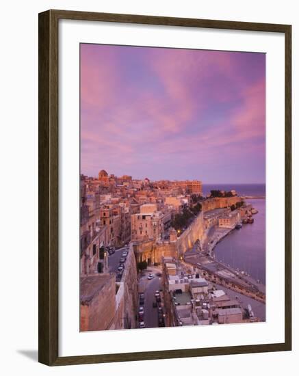 Malta, Valletta, City View from Upper Barrakka Gardens-Walter Bibikow-Framed Photographic Print