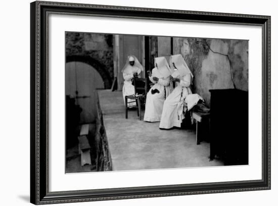 Maltese Cross Hospital. Nurses Nuns in a Moment of Relax-null-Framed Photographic Print