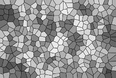 Abstract Texture of a Gray Mosaic-malven-Art Print