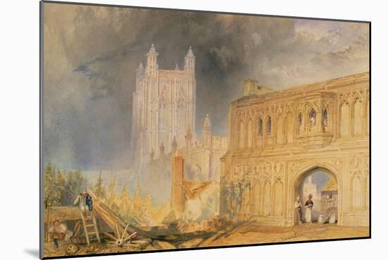 Malvern Abbey and Gate, Worcestershire, C.1830-J. M. W. Turner-Mounted Giclee Print