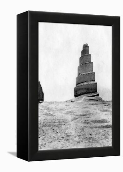 Malwiya Tower, Samarra, Mesopotamia, 1918-null-Framed Premier Image Canvas