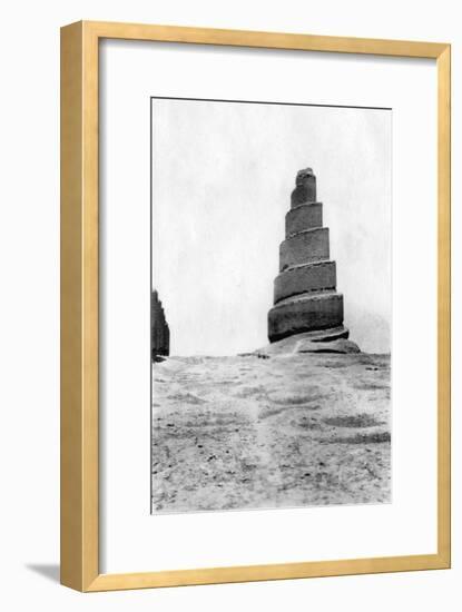 Malwiya Tower, Samarra, Mesopotamia, 1918-null-Framed Giclee Print