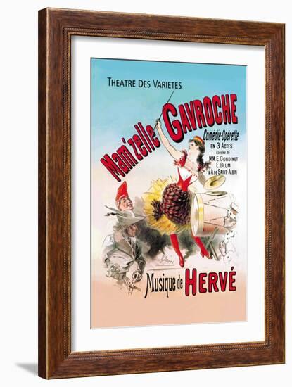 Mam'Zelle Gavroche Comedie-Operette-Jules Chéret-Framed Art Print