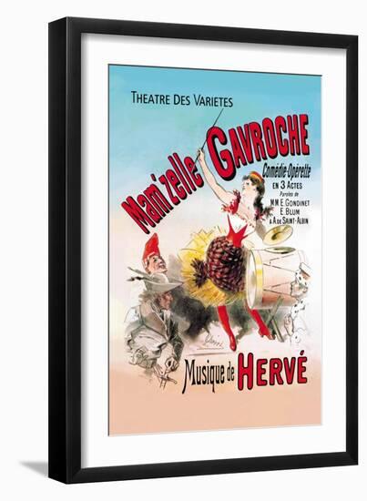 Mam'Zelle Gavroche Comedie-Operette-Jules Chéret-Framed Art Print