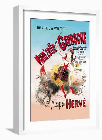 Mam'Zelle Gavroche Comedie-Operette-Jules Chéret-Framed Art Print