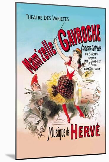 Mam'Zelle Gavroche Comedie-Operette-Jules Chéret-Mounted Art Print