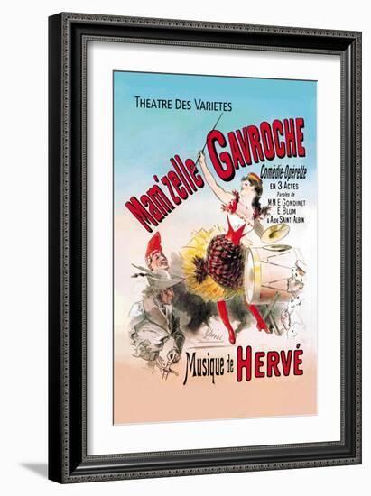 Mam'Zelle Gavroche Comedie-Operette-Jules Chéret-Framed Art Print