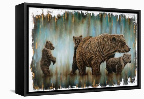 Mama Bear's Protection-Angela Bawden-Framed Stretched Canvas