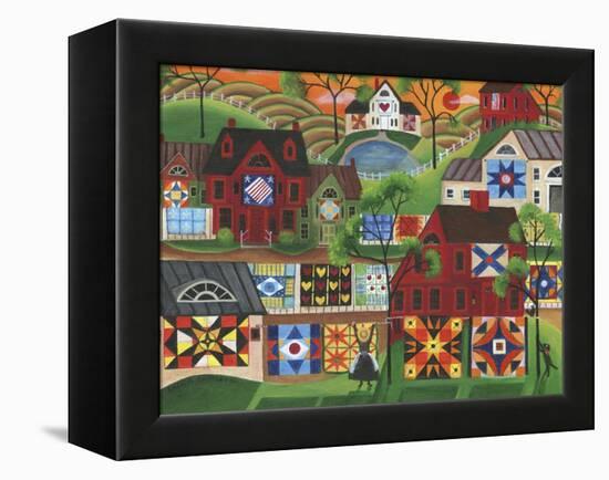 Mama's Colorful Quilts-Cheryl Bartley-Framed Premier Image Canvas