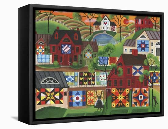 Mama's Colorful Quilts-Cheryl Bartley-Framed Premier Image Canvas