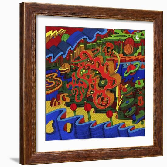Mambo-Doodle-416-Howie Green-Framed Giclee Print