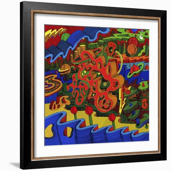 Mambo-Doodle-416-Howie Green-Framed Giclee Print