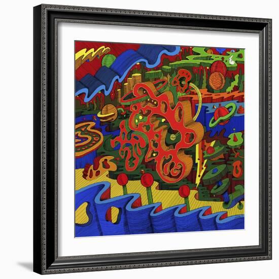 Mambo-Doodle-416-Howie Green-Framed Giclee Print