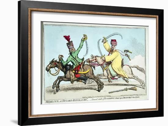 Mamlouk Et Hussard Republicain-James Gillray-Framed Giclee Print