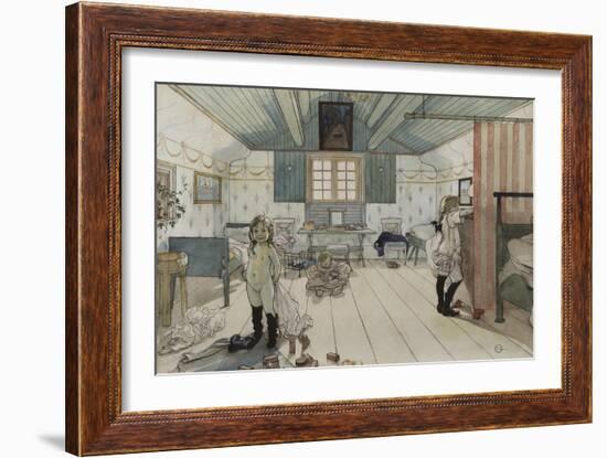 Mamma's and the Small Girl's Room, from 'A Home' series, c.1895-Carl Larsson-Framed Giclee Print