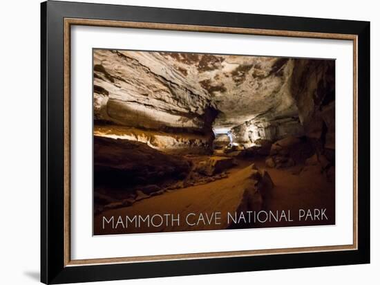 Mammoth Cave, Kentucky - Cave Interior-Lantern Press-Framed Art Print
