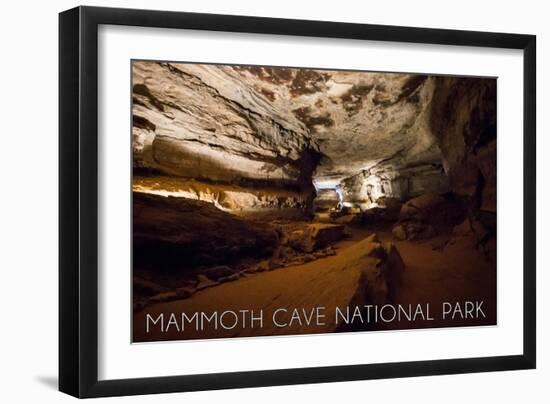 Mammoth Cave, Kentucky - Cave Interior-Lantern Press-Framed Art Print