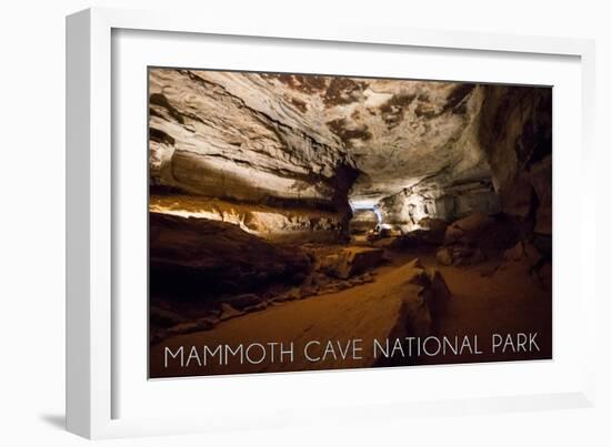 Mammoth Cave, Kentucky - Cave Interior-Lantern Press-Framed Art Print