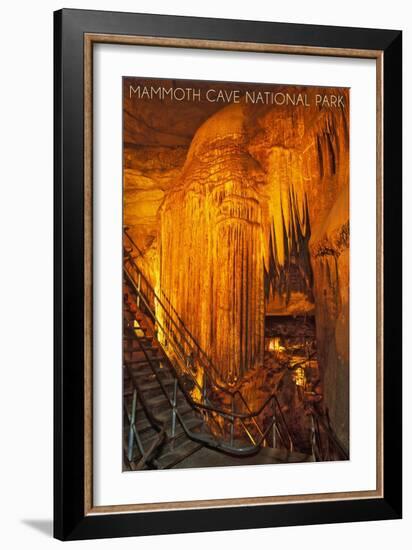 Mammoth Cave, Kentucky - Frozen Niagra-Lantern Press-Framed Art Print