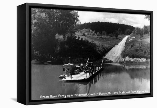 Mammoth Cave Nat'l Park, Kentucky - Green River Ferry-Lantern Press-Framed Stretched Canvas