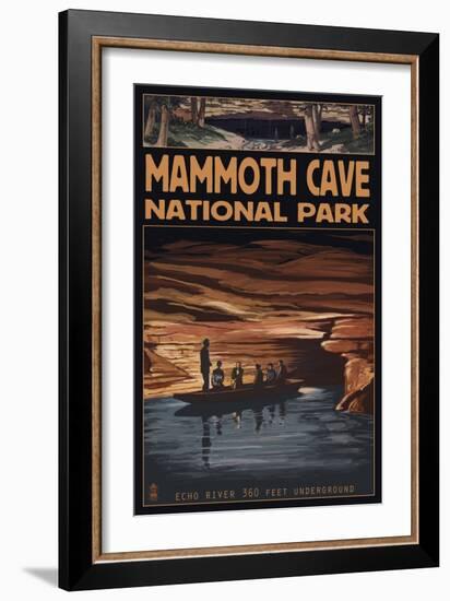 Mammoth Cave National Park, Kentucky, Echo River-Lantern Press-Framed Art Print