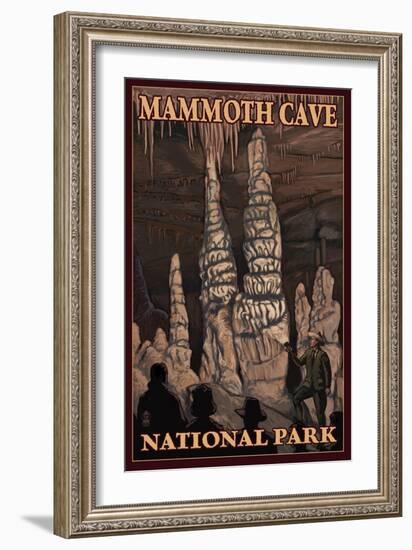 Mammoth Cave National Park, Kentucky, Onxy Pillars-Lantern Press-Framed Art Print