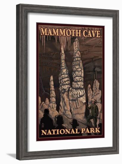 Mammoth Cave National Park, Kentucky, Onxy Pillars-Lantern Press-Framed Art Print