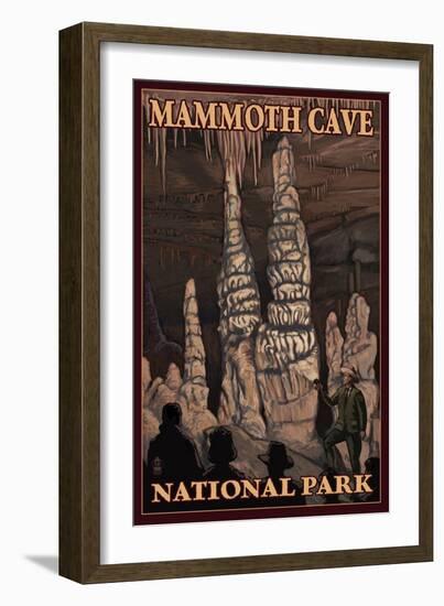 Mammoth Cave National Park, Kentucky, Onxy Pillars-Lantern Press-Framed Art Print